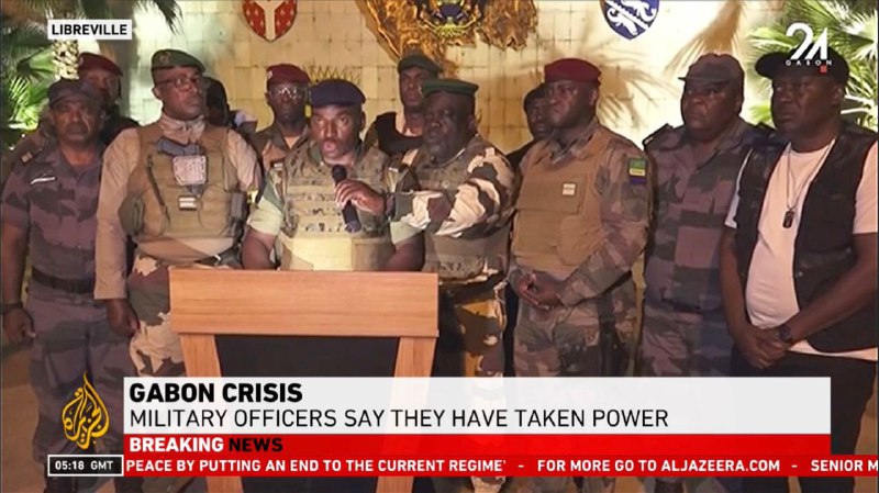 加蓬军方30日以选举不可信为由宣布夺取政权