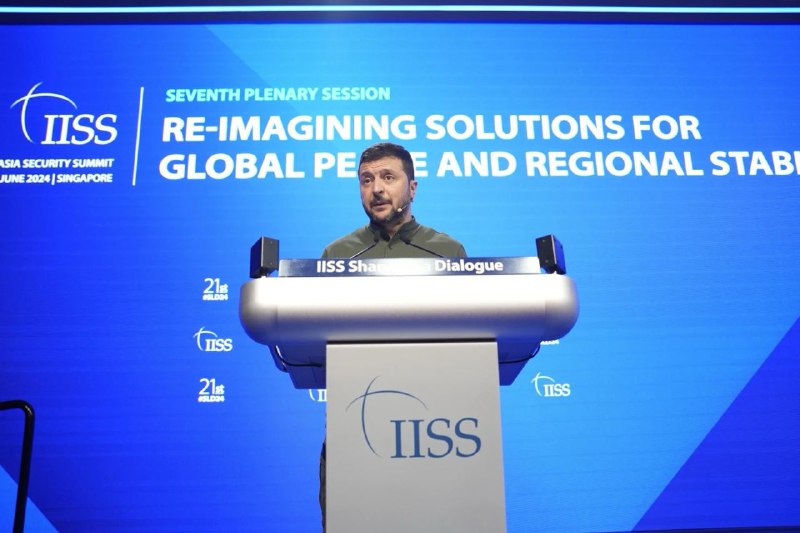 乌克兰总统泽连斯基6月2日在香格里拉对话会上说