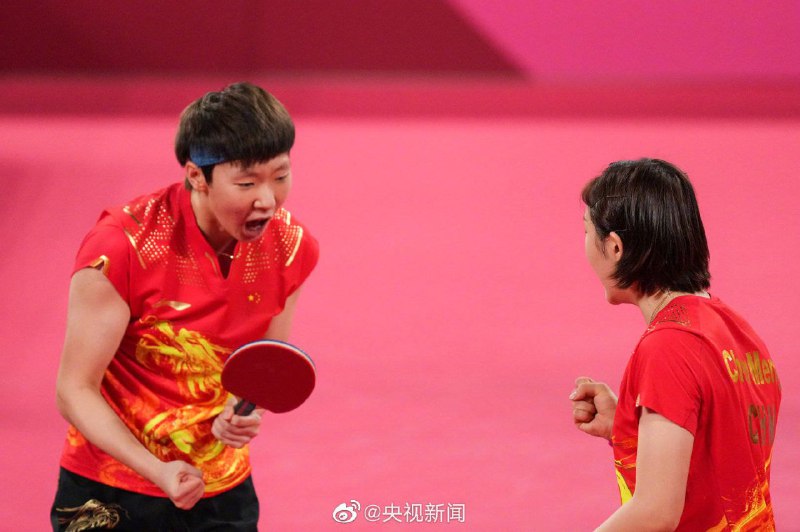 东京奥运会乒乓球女团决赛，中国队3