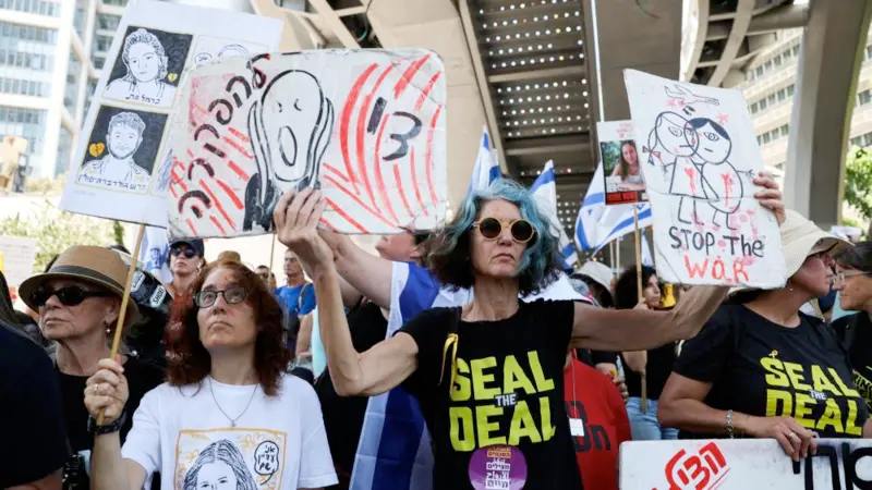 以色列2日举行大罢工，抗议政府未能带回被扣押的人质